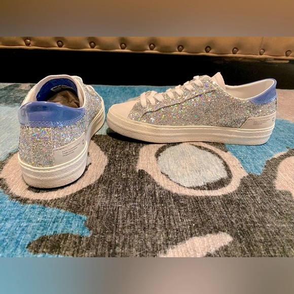 EUC Anthropologie D.A.T.E. Hill Low Sneakers in Silver Glitter. 38 EU, 7 US - Picture 6 of 12